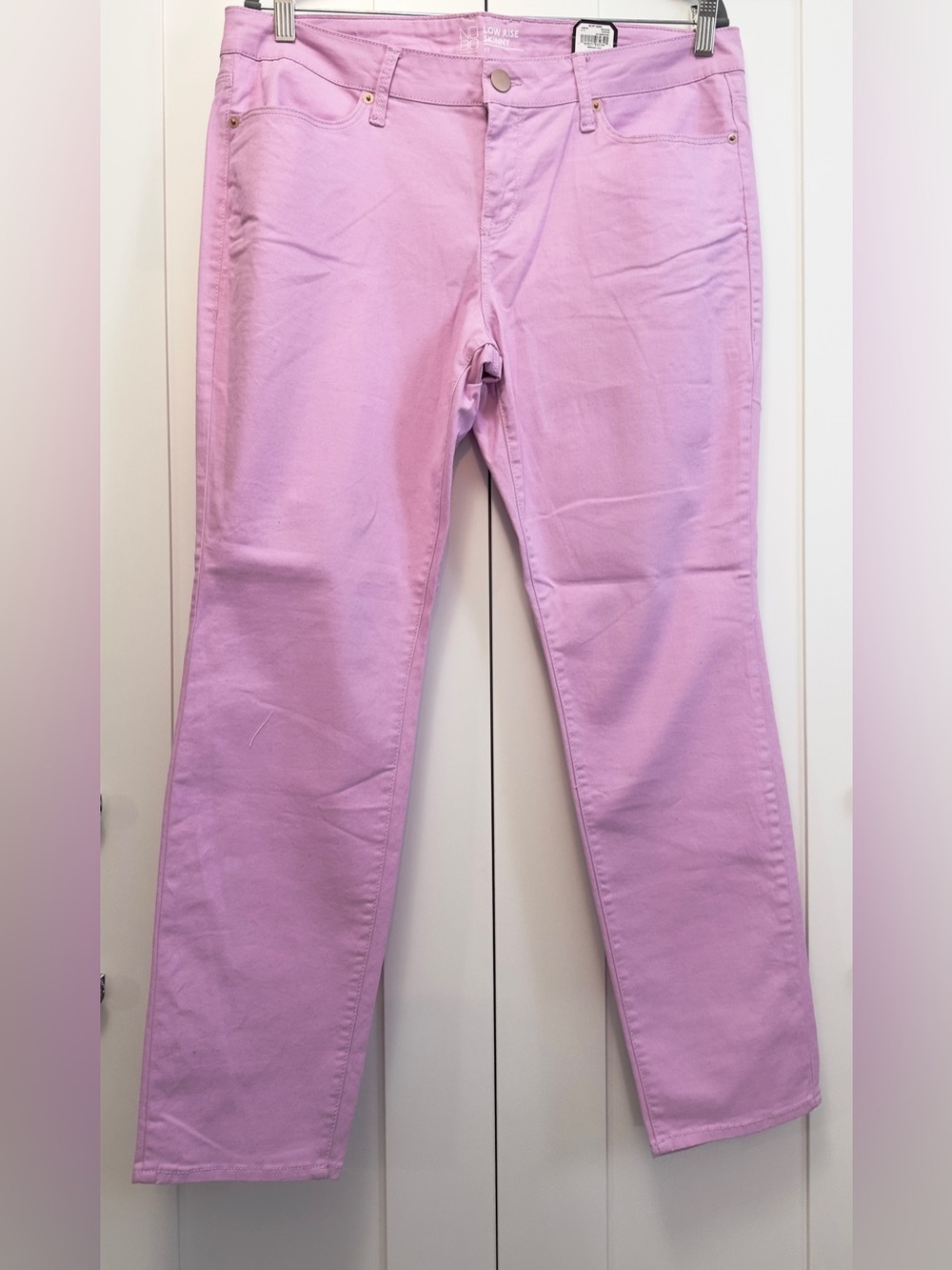 Pink Low Rise Skinny Jeans Sz 17 NEW!